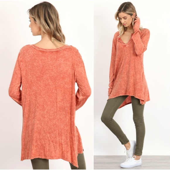 NEW Rust Dyed Oversized LS Top - Picture 3 of 4